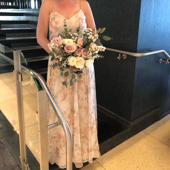 Jenny Yoo Dresses & Skirts - Jenny Yoo Watercolor Blush floral bridesmaid dress